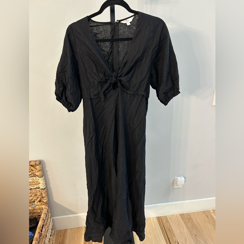 Ripe linen blend black dress size small